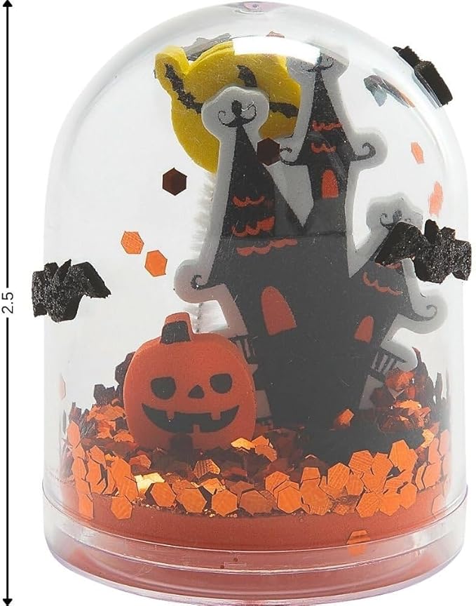 Fun Express Halloween Glitter Snow Globe Craft Kit - Makes 6 - Craft Kits