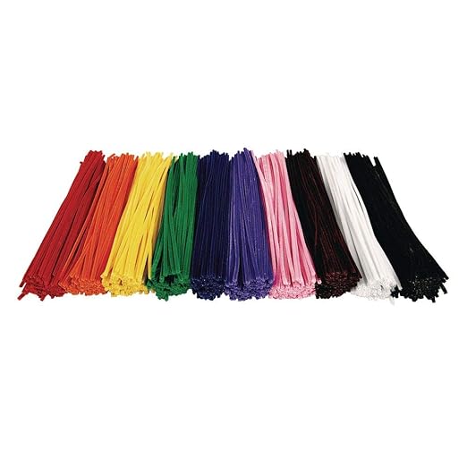 Colorations Blue Chenille Stem Pipe Cleaners, Pack of 100, Arts & Crafts, Decorating, STEM, Single Color, Activities for Kids, Crafting, Straw Cleaner, DIY (IPCBL)