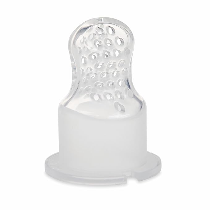 Nuby Baby’s First Food Feeder - Soft Silicone Feeding Pouch with Hygienic Cover | for First Soft Foods and Teething | 2 Pack: Pink & Aqua | Twist n' Feed | Promotes Self Feeding |10+ Months