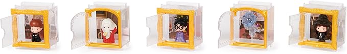 Wizarding World Harry Potter, Micro Magical Moments Hogwarts 5-Pack Figures Set & Display Cases (Amazon Exclusive), Kids Toys for Ages 6 and up