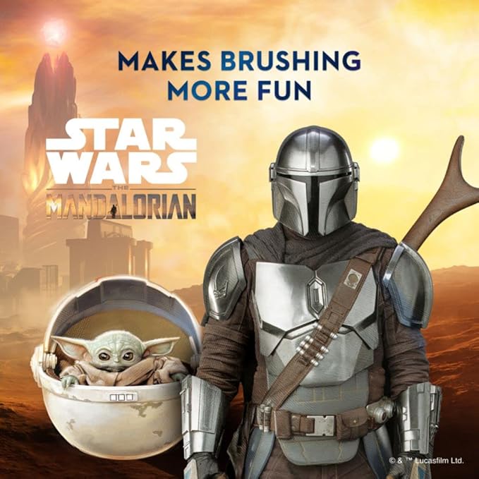 Oral-B Kid's Battery Toothbrush Featuring Star Wars The Mandalorian, for Kids 3+
