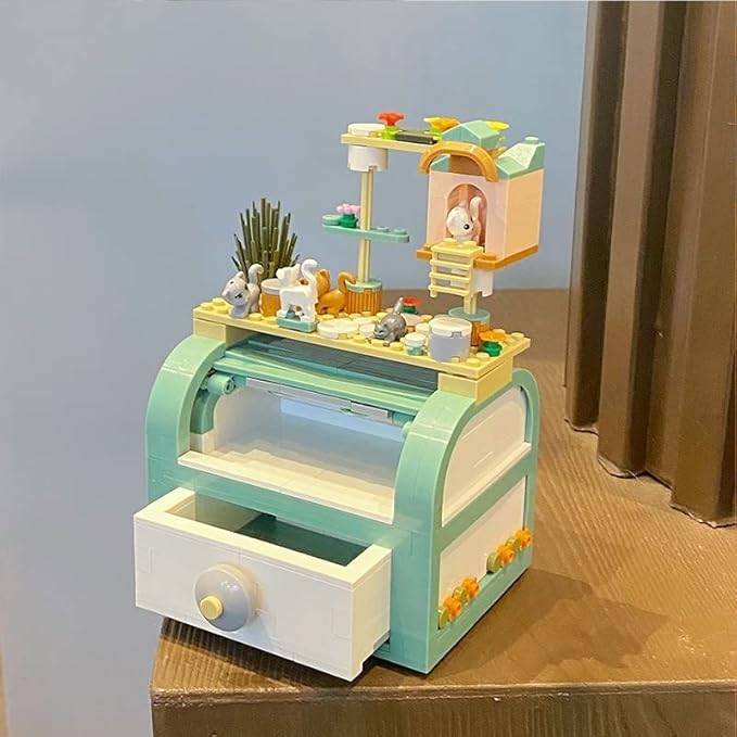 DIY Jewelry Storage Box Gift Box Building Blocks Toy Set, Mini Blocks Ring Box Building Set, Home Decoration Best Gift for Gilrs 495PCS