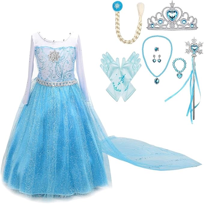 Dressy Daisy Toddler Little Girls' Ice Princess Dress Costume Birthday Halloween Christmas Fancy Party Dresses