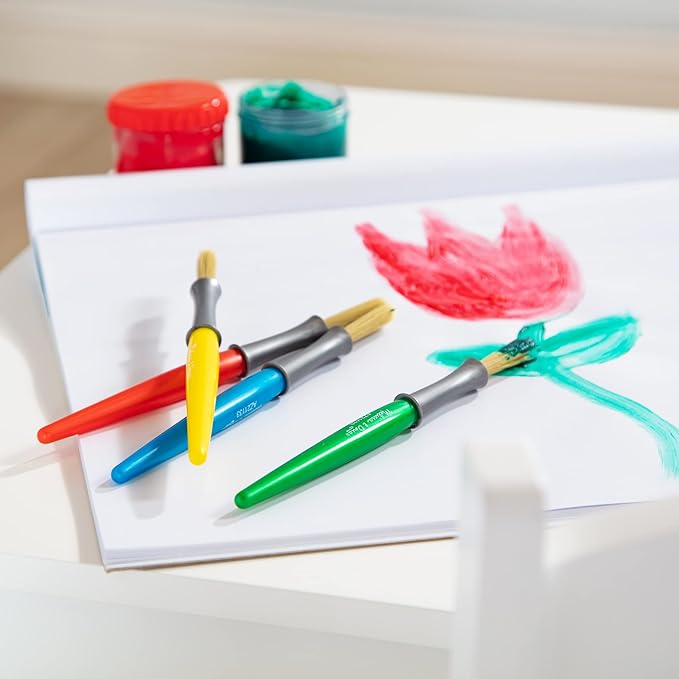Melissa & Doug Large Paint Brush Set With 4 Kids' Paint Brushes