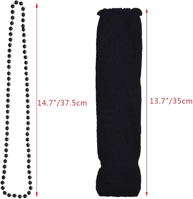 Kids 6 in 1 Costume Accessories 1970s 1980s Fancy Outfits and Dress for Cosplay Party Theme Party for Girl