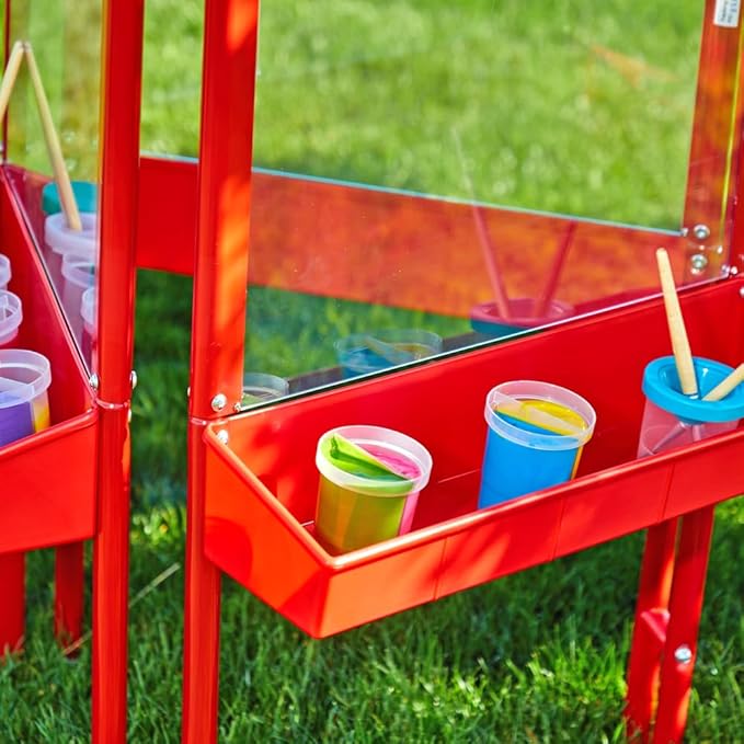 Colorations 3-Way Indoor/Outdoor Acrylic Panel Easel, Outdoor Play, Drawing, Adjustable Easel, Art Craft Painting, Arts and Crafts