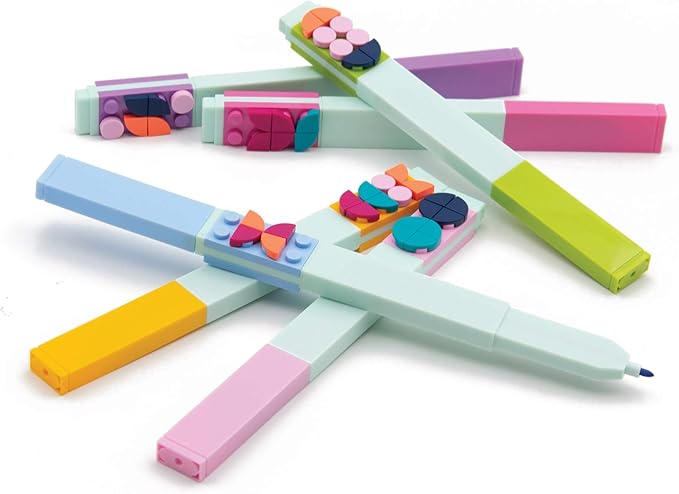 Lego DOTS 6 Pack Marker Set, DIY Craft Kit for Kids, Makes a Great Birthday Gift for Kids who Love Creative Toys and Homemade Craft Sets
