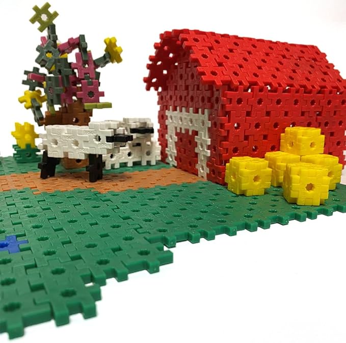 KADU Farmland 1300 Piece Set - STEM/STEAM Building + Construction Toy, for Open + Imaginative Play