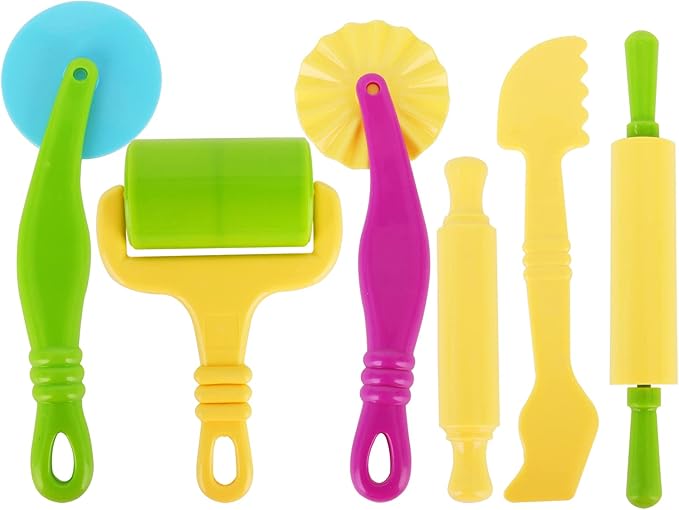 Play Dough Tools Set for Kids Ages 2-4 19PCS Non Toxic Playdough Accessories Modeling Clay Tools with Animal Cookie Cutters Molds Rolling Pin Scissors Bulk Pack for Toddlers Arts Crafts Activities