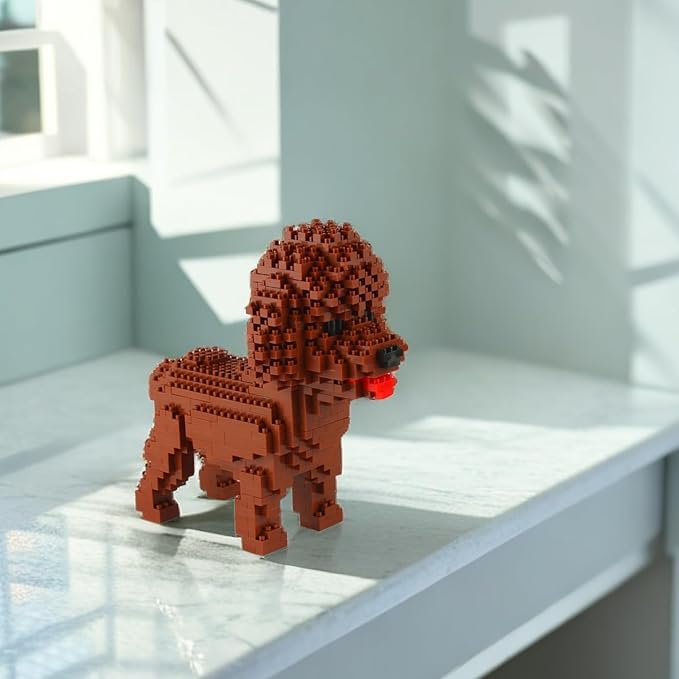 Larcele Micro Dog Building Blocks Set Mini Pet Building Toy Bricks,950 Pieces KLJM-02 (Poodle)