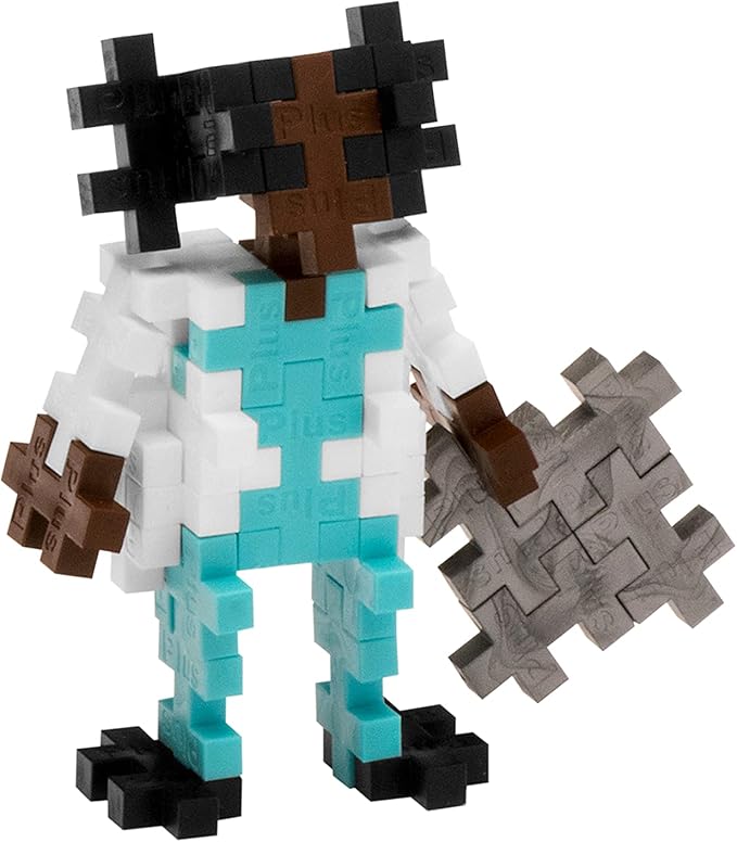 PLUS PLUS 3D Figure Building Block Set, Fun Stem Toys for Kids, 70 Interlocking Pieces - Medical Worker Mini Maker Tube