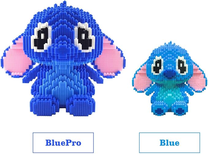 Building Bricks 2000+ Pieces Set - 3D Puzzles Classic Cartoon Characters Building Blocks - Micro Building Block for Boys Girls & Adults (BluePro)