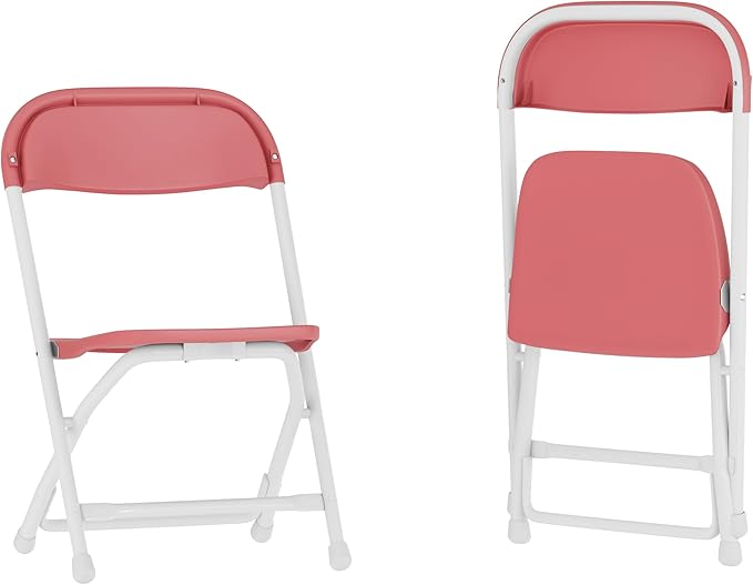 Flash Furniture 2 Pack Kids Burgundy Plastic Folding Chair