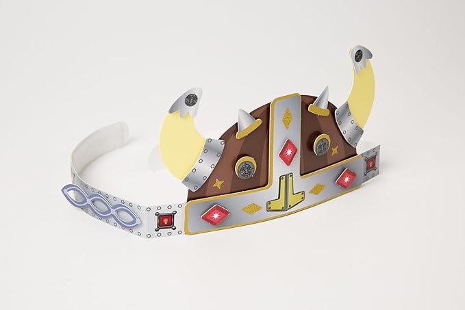 Melissa & Doug Simply Crafty Adventure Hats Craft Kit: Pirate, Viking, Jester, and King