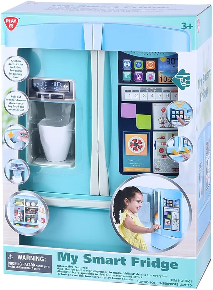 Play My Smart Fridge Double Door Learning & Educational Kids Toy Small Household Appliance Smart Refrigerator Toy, Gift for Boys & Girls