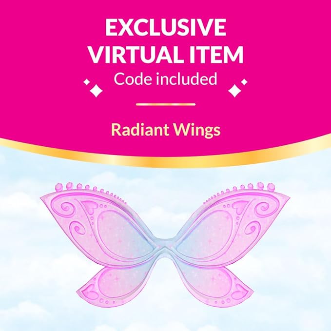 Royale High 3” Light Fairy Fashion Doll - 1 Figure with 9 Fashion Accessories - Virtual Item Code Included - Series 1 - Ages 5+