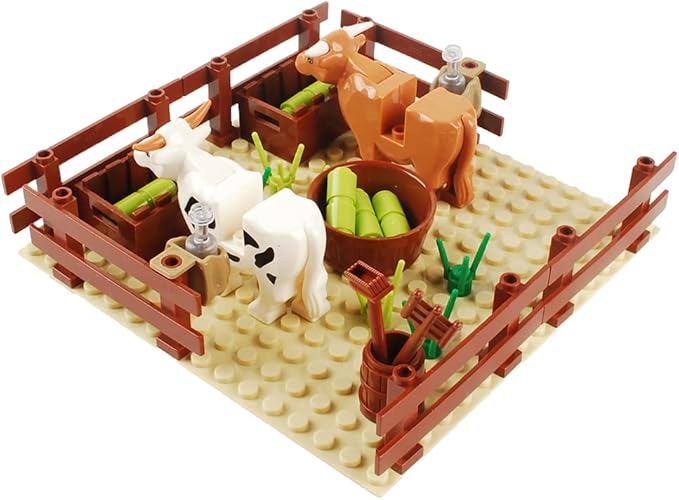 Farm Field Set Building Blocks Plant Animal Crops Building Bricks Kit DIY Building Set Compatible All Major Brands (#A)