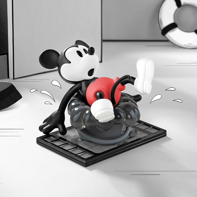 POP MART Disney Steamboat Willie Series Figures, 6PCs Disney Blind Box Figures, Random Design Action Figures Collectible Toys Home Decorations, Holiday Birthday Gifts for Boys and Girls, Whole Set