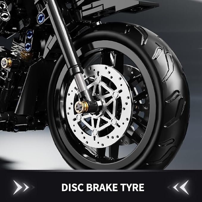 RiceBlock Motorcycle Toys Building Blocks Set, 1:8 Scale Model Gift, Suitable for Motorcycle Models for Boys Age 8-12, 575 Pieces