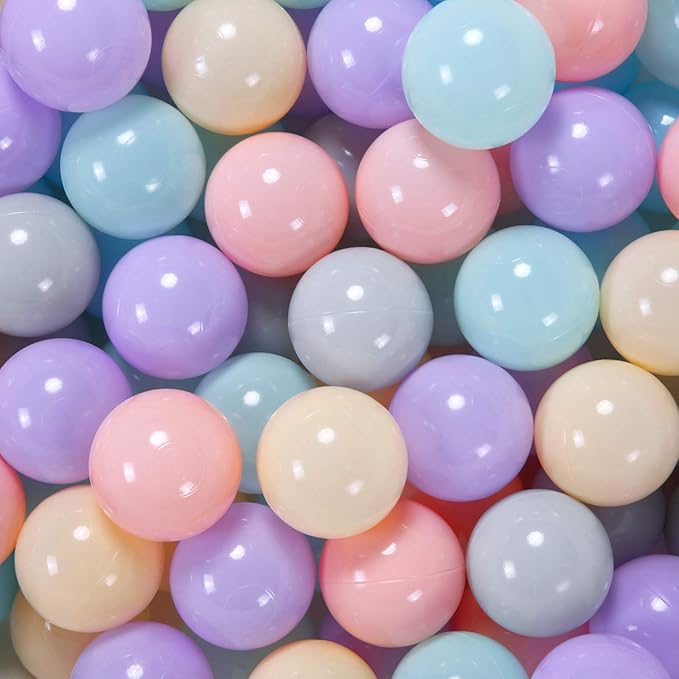 GOGOSO Macaron Ball Pit Balls 50 Pack - Enhance Decor and Enjoy Playtime Phthalate Free BPA Free