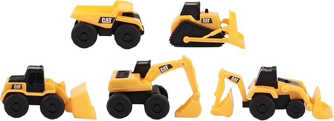 Cat Construction Little Machines 5 Pack - Great Cake Toppers