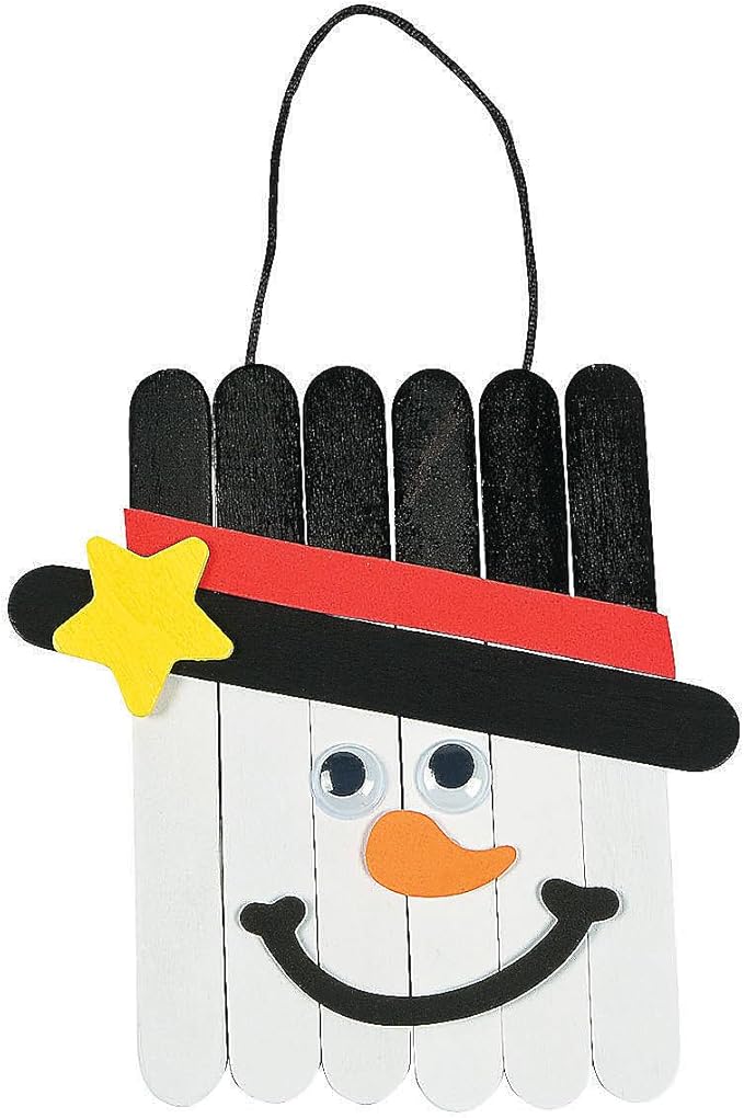 Craft Stick Snowman Banner Craft Kit - Crafts for Kids and Fun Home Activities