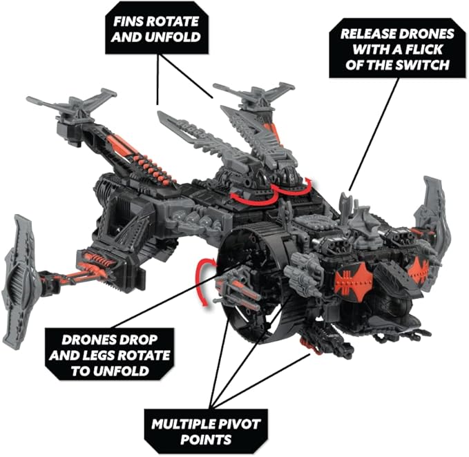 — KOMPLEX Hammerjaw K.L.A.W. Gunship — Building Toy Sets — 3 Builds — Ages 8+