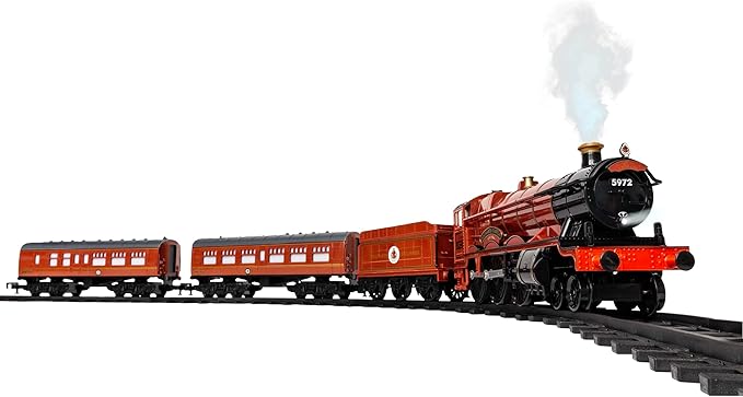 Lionel Battery-Operated Hogwarts Express Toy Train Set with Bluetooth, Locomotive, Train Cars, & Track with Authentic Train Sounds, Lights, & Water Vapor Smoke Effects for Kids 4+