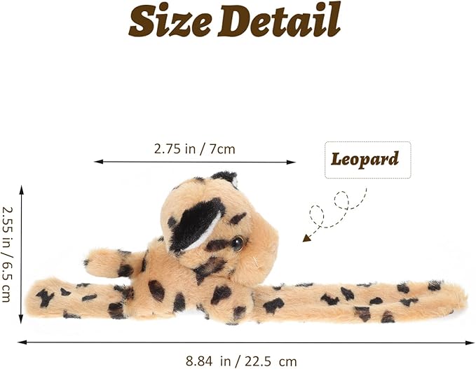 Halloween Decor Plush Animal Wristband Stuffed Animals Slap Bracelet Plush Animal Slap Bracelets Animal Wrist Slap Bracelet for Birthday Party Costume Props Wrist Brace