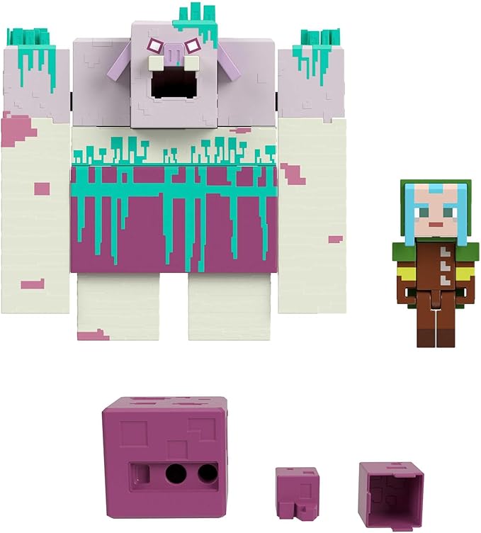 Mattel Minecraft Legends Action Figure, Devourer with Slime Attack Move & Accessory, Collectible Toy in 3.25-inch Scale
