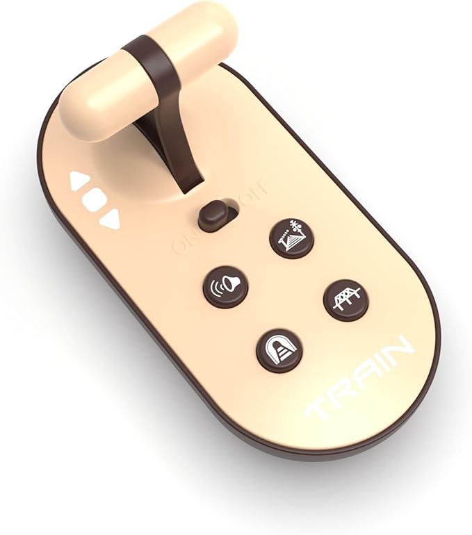 Electric Train for Wooden Track, Remote Control Train Toy, Motorized Train and Tunnel with Voice & Lights Effect, Battery Operated Locomotive Train Set Compatible with Thomas, Brio, Chuggington