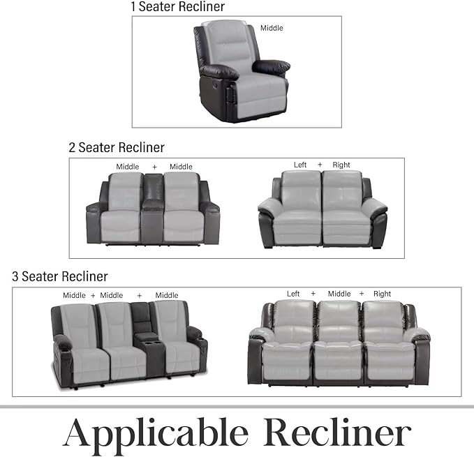 TOMORO Non-Slip Recliner Sofa Cover - 100% Waterproof Seat Recliner Chair Slipcover Furniture Protector, Washable Couch Cover for Dog and Kids, 23 x 38 inch Navy
