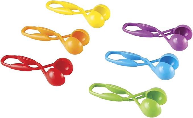 Learning Resources Squeezy Tweezers, Fine Motor Tools for Toddlers, Assorted Colors, Set of 6, Ages 3+
