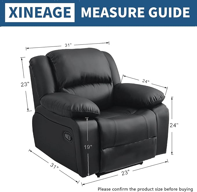 XINEAGE 4 Pieces Recliner Cover Stretch Jacquard Recliner Chair Covers Soft Recliner Slipcovers with Pocket for Kids and Pets, Washable Couch Cover (Recliner, Navy Blue)