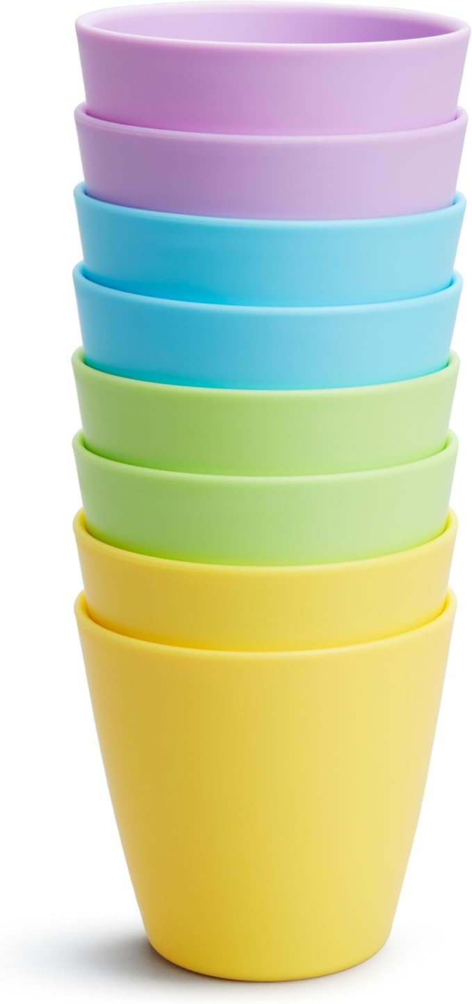 Munchkin® Multi™ Baby and Toddler Plates, 8 Pack & Multi™ Open Training Toddler Cups, 8 Ounce, 8 Pack