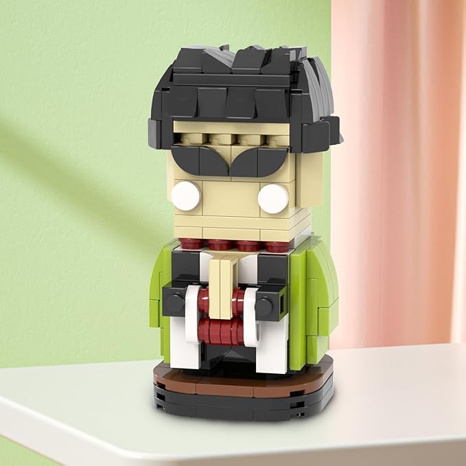 MOOXI-MOC Anime Brick Mini Headz Himejima Gyoumei Building Set,Creative Cute Building Blocks Children Kits,Gifts for Kids(212pcs)