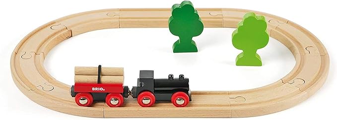 BRIO World - 33042 Little Forest Train Set - Premium 18-Piece Wooden Toy Train Set with Track and Accessories | Perfect for Kids Ages 3 and Up | FSC Certified for Sustainability