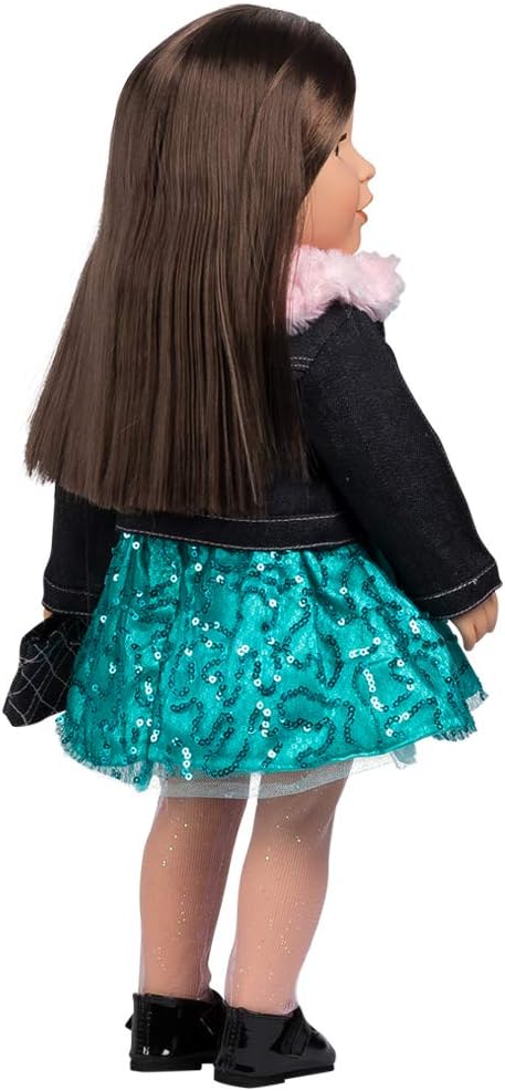 Adora Amazon Exclusive Amazing Girls Collection, 18” Realistic Doll with Changeable Outfit and Movable Soft Body, Birthday Gift for Kids and Toddlers Ages 6+ - Emma Sparkles