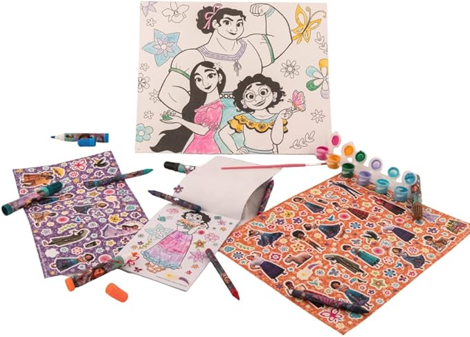 Disney Encanto Creative Coloring Canvas Painting and Activity Set for Kids, 1000+ pcs