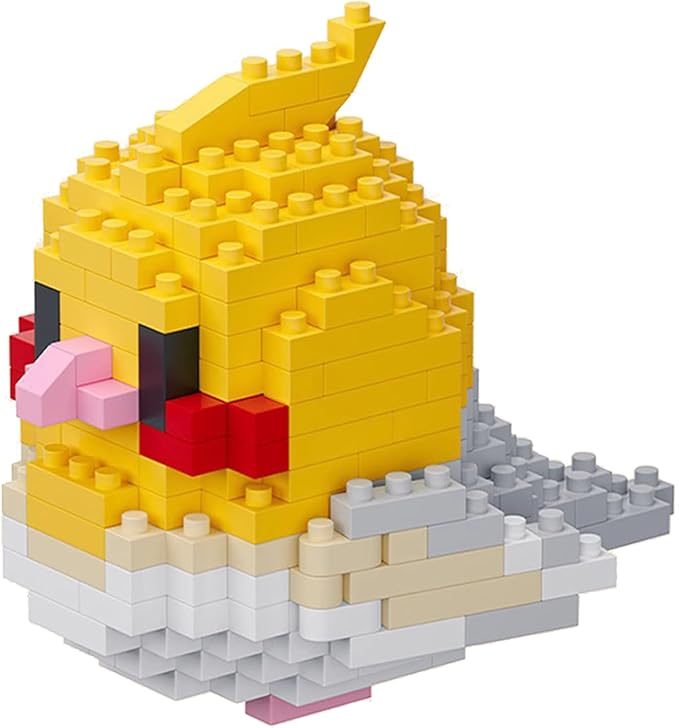 Birds Building Blocks for Adults Mini Building Blocks Birds Building Bricks Toy Micro Block Building Set Gift for Kids and Adults-249 PCS(Cockatiel B)