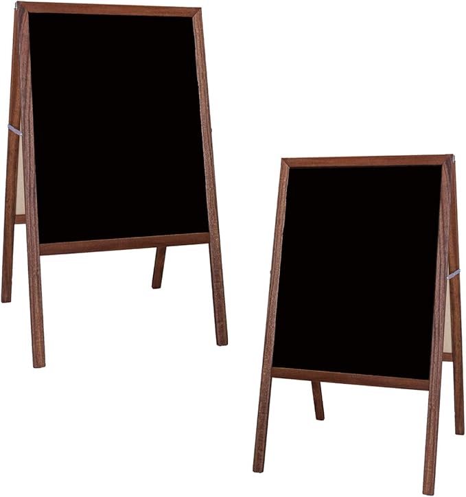 Flipside Products Marquee Easel, Stained Hardwood, Double Sided Black Dry Erase, Menus, Announcements, Restaurants, Coffee Shops, Sale