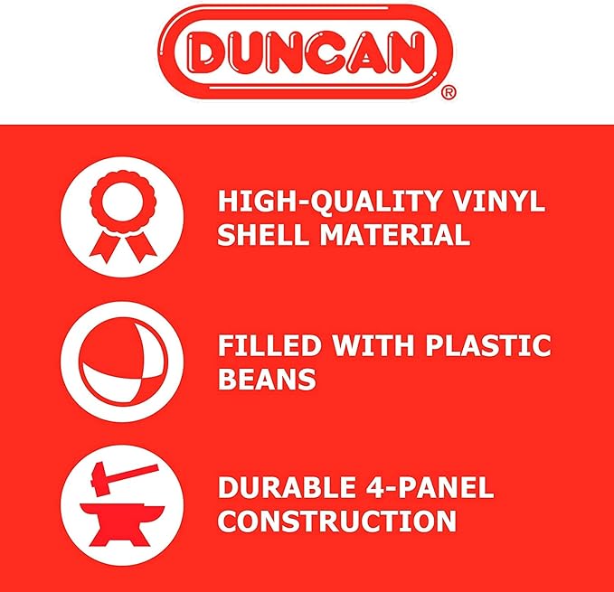 Duncan Toys Juggling Balls, Multicolor, Vinyl Shells, Circus Balls with 4 Panel Design, Plastic Beans, 3 Pack, Red & Yellow