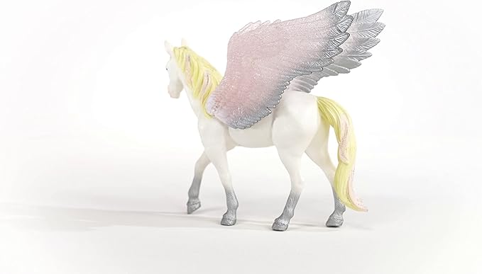 Schleich bayala Mythical Winged Sunrise Pegasus Mare Figurine - Featuring Glittery Wings and Mane, Imaginative Fun and Durable Horse Toy for Girls and Boys, Gift for Kids Ages 5+