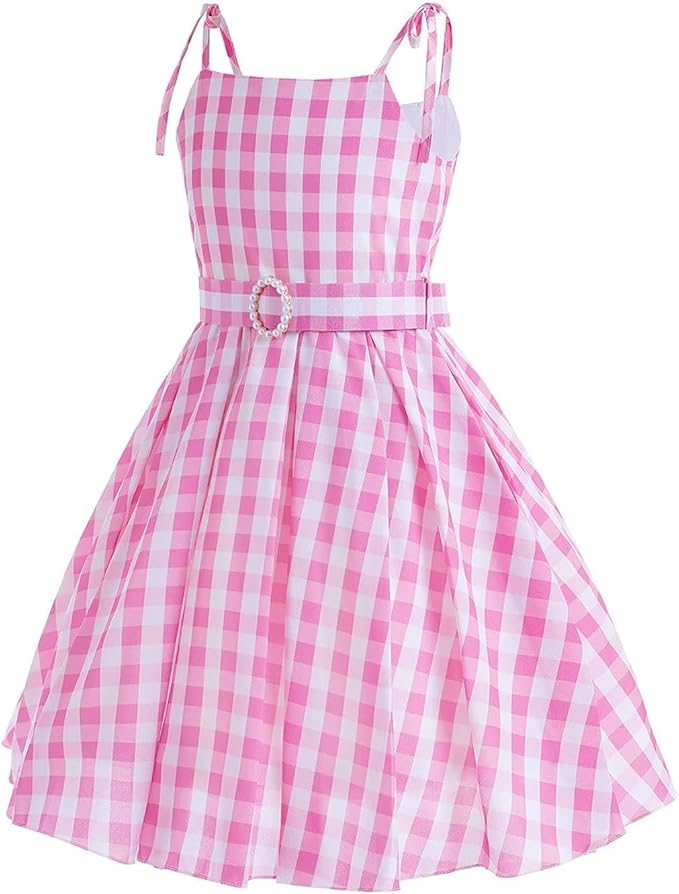 Pink Costume for Girls - Princess Dress with Accessories - Fancy Dress Up Clothes for Halloween, Carnival, Christmas