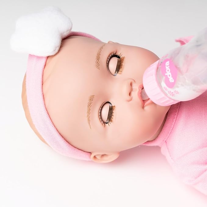 Adora Nurture Time Babies 13 Inch Baby Doll and Clothes Set with 3 Touch Activated Features Birthday Gift for Kids Ages 1 and Up - Soft Pink