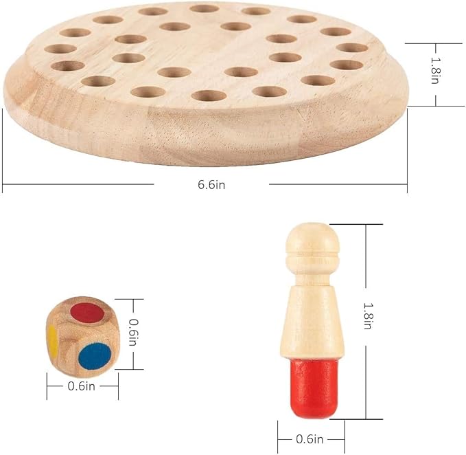 Wooden Memory Chess Matching Game: Family Board Games for Kids and Adults, Montessori Preschool Learning Educational Toy for Toddler 3 4 5 6 7 8+ Year Old, Birthday Gift for Boy Girl