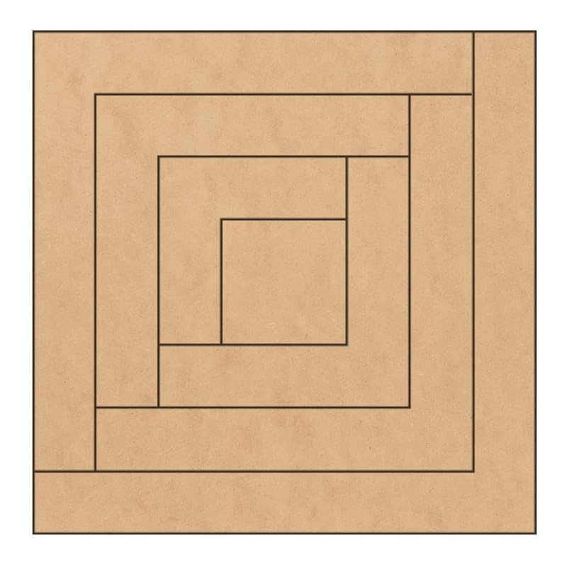 Oversized Barn Quilt Kit DIY Pattern Unfinished Wood Quilting Block Sign Paintable Art for Adults and Kids (18 inches, Log Cabin) AVTRBoutique