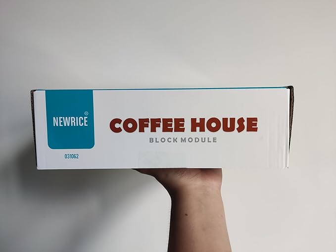 Cafe House Architecture Building Set with LED Light,City Coffee House Model Kit,Building Blocks Toy for 15+ Age Teen,Adult (1512 Pieces)