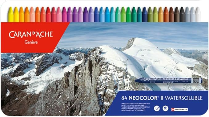 Caran d'Ache Classic Neocolor II Water-Soluble Pastels, 84 Colors (Packaging may vary)