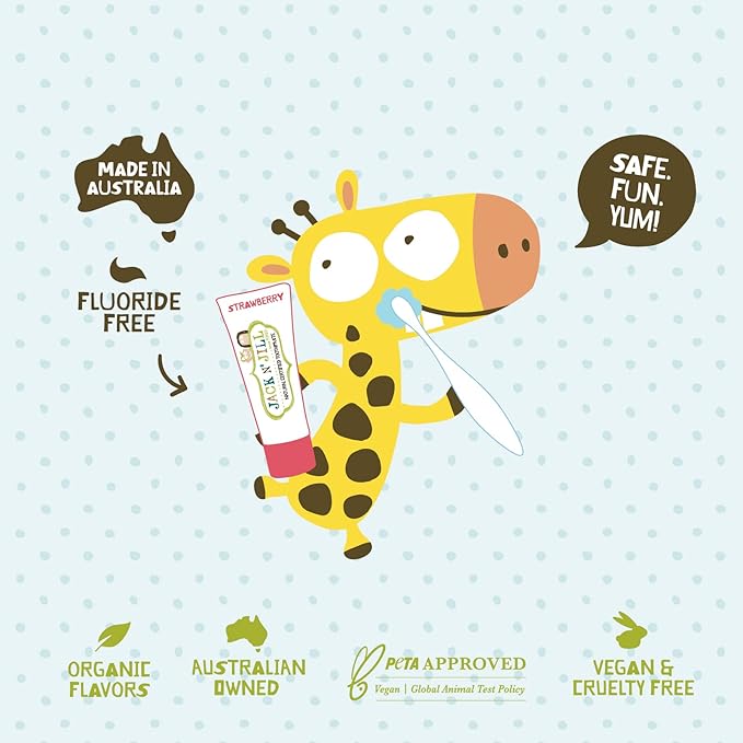 Jack N' Jill Natural Toddler Toothpaste for Baby, Kids and Infants 6 Months & Up, Fluoride Free Training Toothpaste for Toddlers 1-3 (1.76 Fl Oz (Pack of 6), Banana)